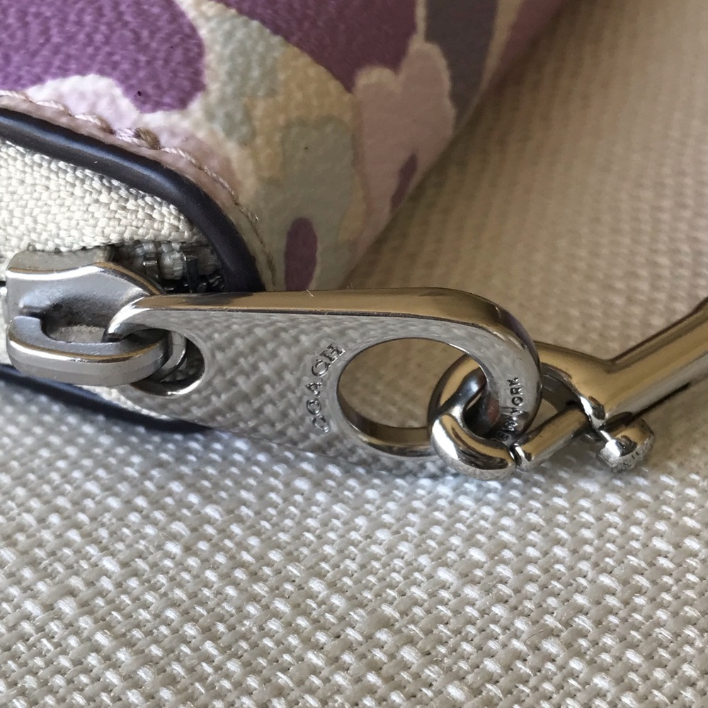 Coach Long Zip Around Wallet Purple Floral Print, Coated Canvas / Leather CBN95 - Picture 16 of 16